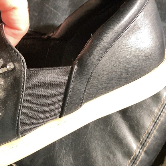 Zara Size 8 Black shoes with clear bead accents - Picture 4 of 5